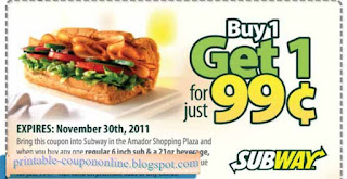 Free Printable Subway Coupons