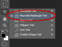 The Rounded Rectangle tool. Press Shift+U to cycle through the six available shape tools until the one you want is active.