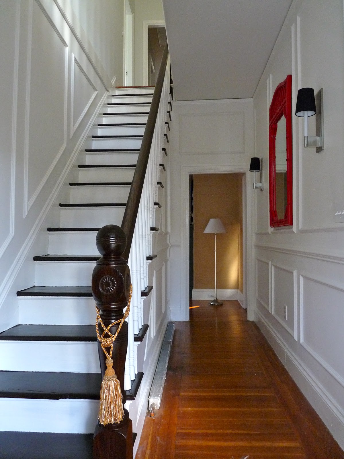 Sconces Up Steps In Foyer Photos Home Design