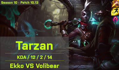 Tarzan Ekko JG vs Volibear - KR 10.13