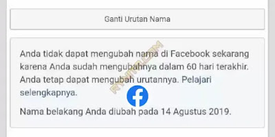 cara mengganti nama fb yang sudah tidak bisa diganti tnpa menunggu 60 hari