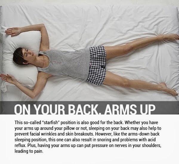 On your Back, Arms Up - 8 Sleeping Positions and Their Effects On Health