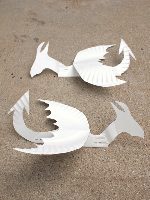 Easy paper plate dragon craft- assemble your dragons and get ready to paint