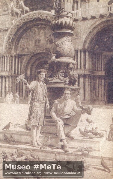 Luigi e Cristina Basile viaggio nozze a Venezia nel 1929 