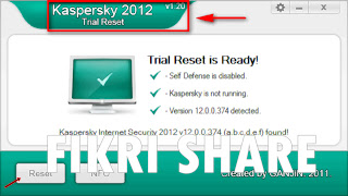 Trial Reset All Product Kaspersky 2012 1.20 by GANJiN and Key Kaspersky Internet Security 2012 and Anti-virus 2012