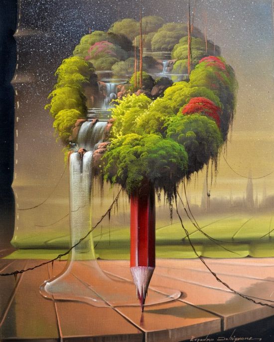 Evandro Schiavone beautiful surreal paintings surrealism dreams