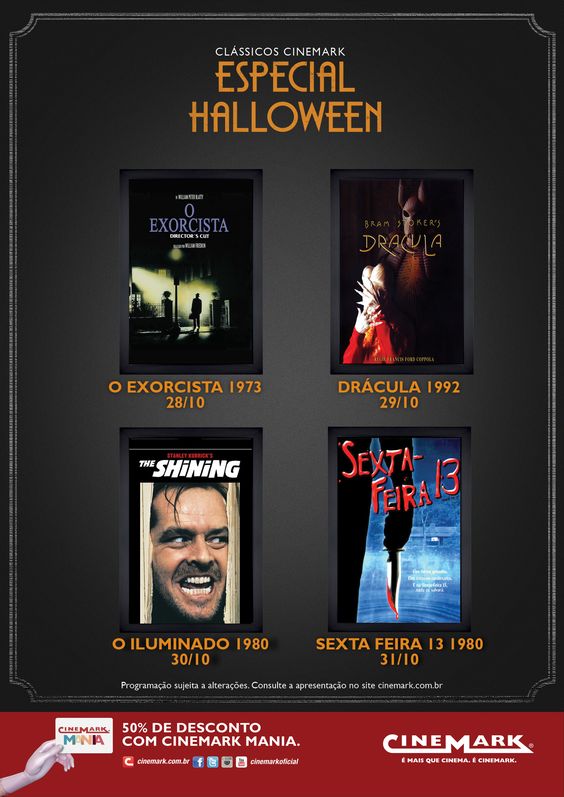 Cinemark exibe clássicos aterrorizantes no Festival Halloween