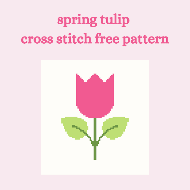 Spring Tulip - free cross stitch pattern