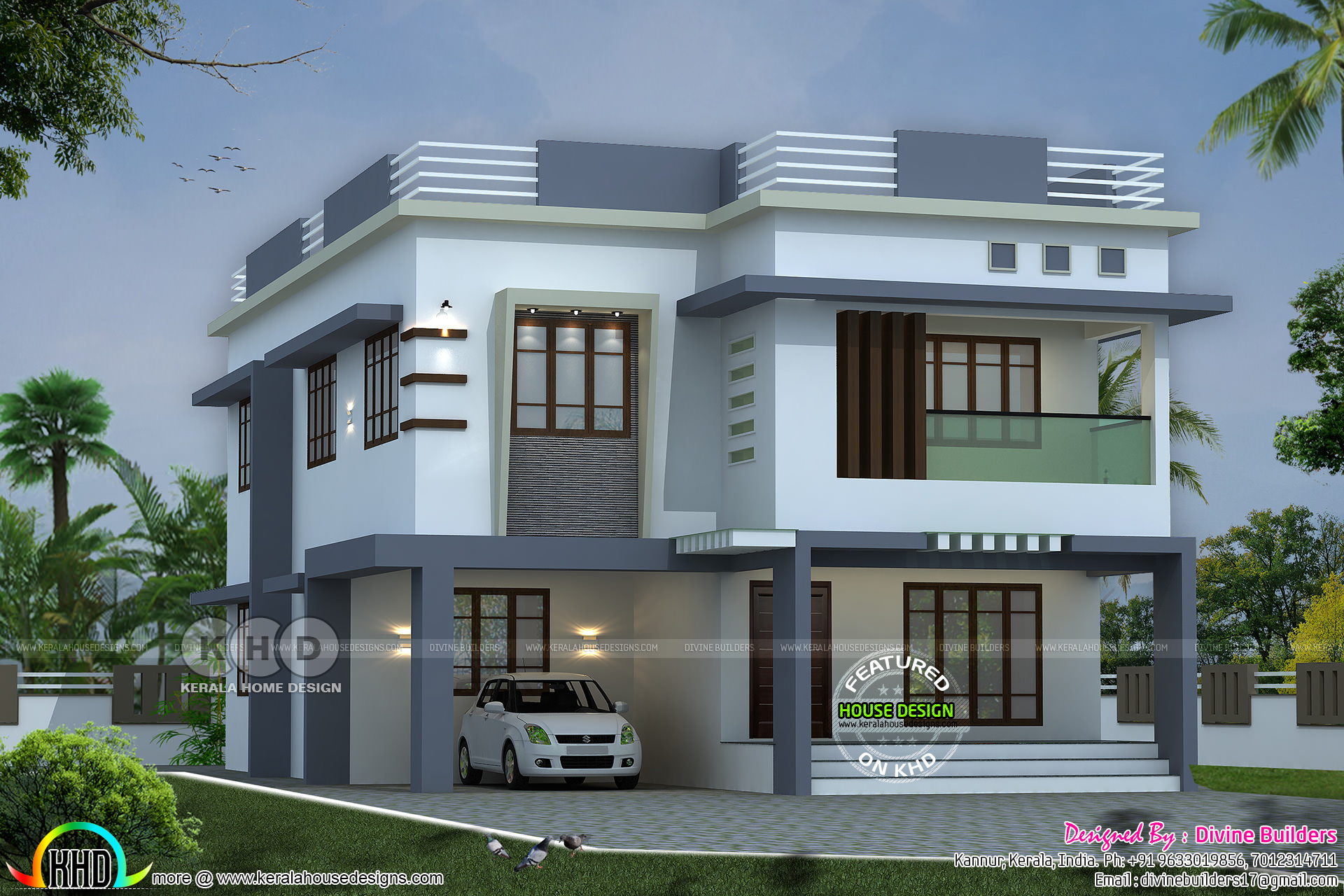  55 lakhs cost estimated  5 BHK house  plan  Kerala  home  