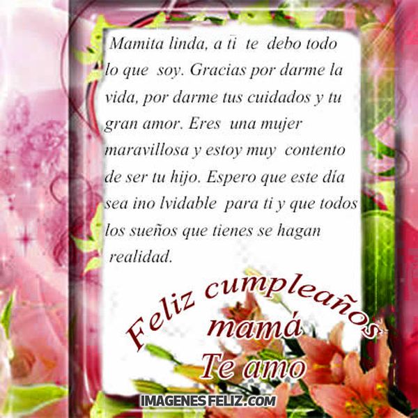 Feliz Cumpleaños Mamá