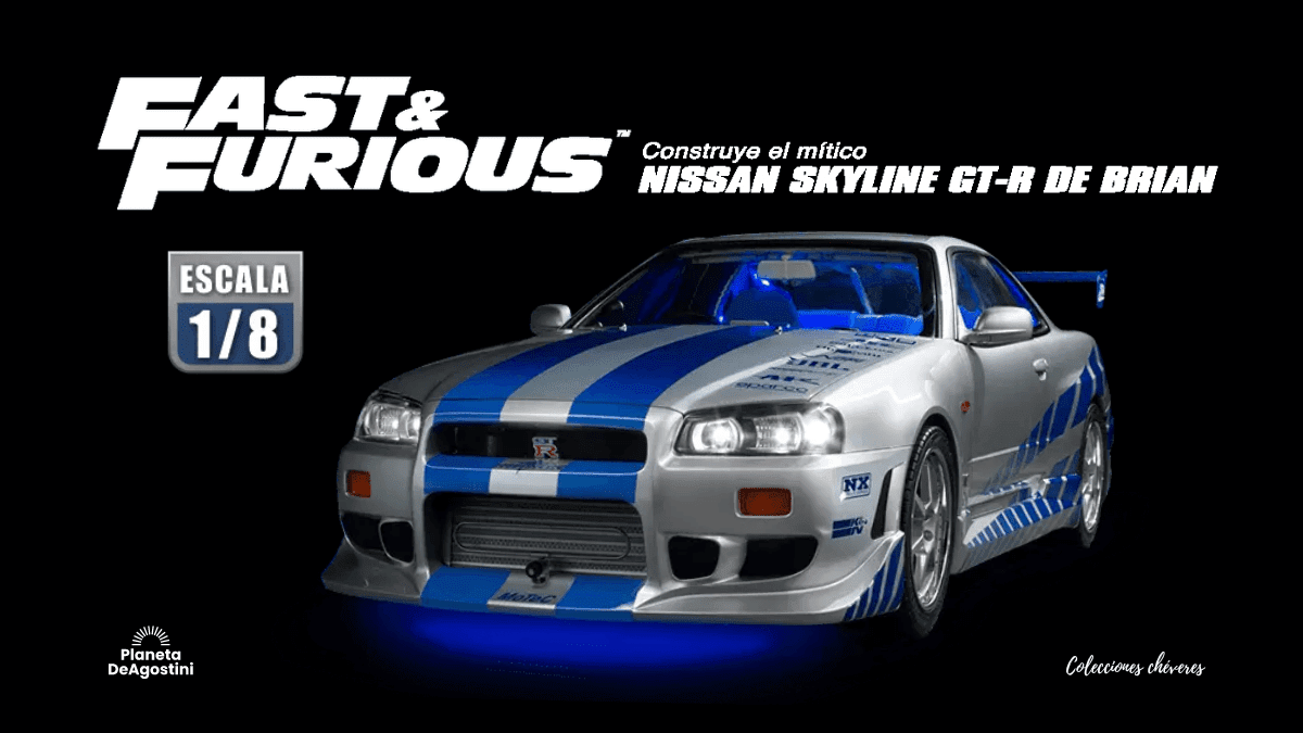 Fast & Furious Nissan Skyline GT-R R34 First Issue With Parts DeAGOSTINI  1:8 New