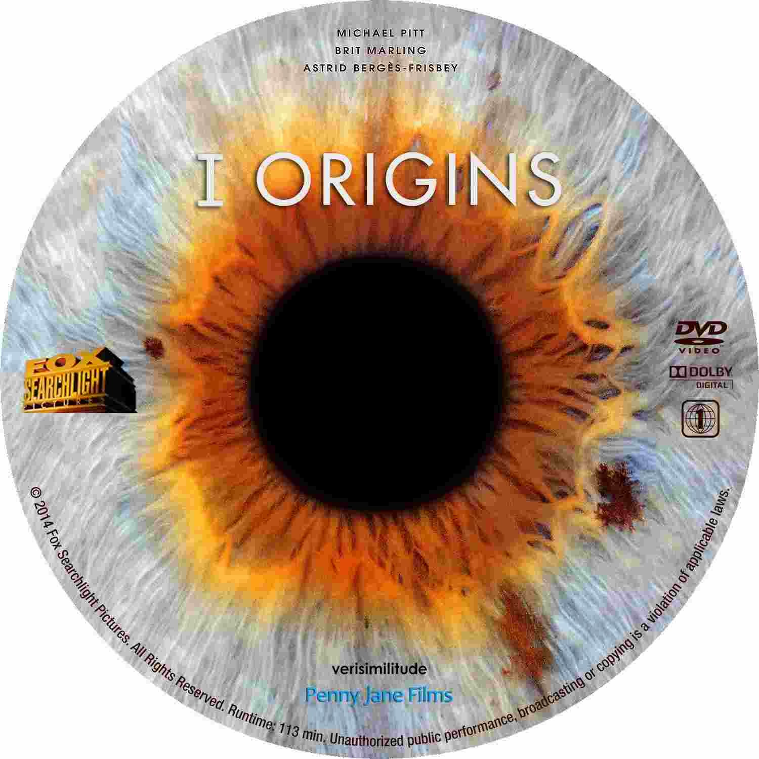 I Origins (2014) - DVD Cover Movie