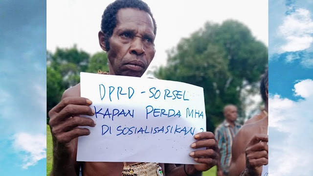 Masyarakat Adat Desak DPRD SorSel  Laksanakan Sosialsasi Perda Masyarakat Hukum Adat 