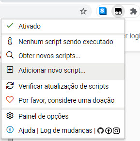 Adicionar novo script