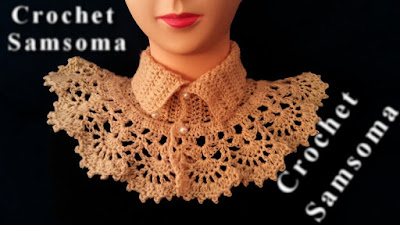 كروشيه سكارف للرقبة . كروشيه سكارف . كروشيه سمسومة .crochet  . crochet collar . crochet cuello .  كروشيه كولة رقبة . طريقة كروشيه صدر ية .. كروشيه كوفيه الرقبه . crochet samsoma. صدور كروشى جديدة . كروشيه للرقبة . رقبة كروشيه . كروشيه قبة . 