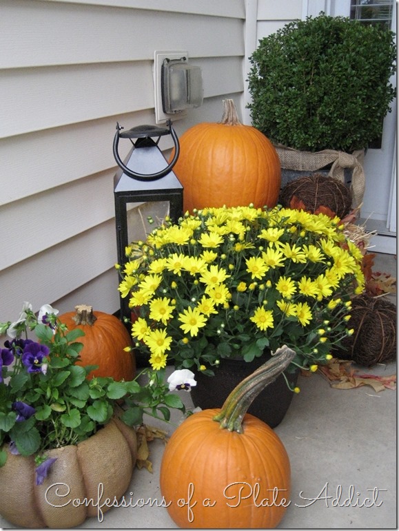 CONFESSIONS OF A PLATE ADDICT Pumpkins on Porch