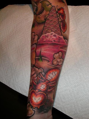 Ice Cream Tattoo by Greg D Tattoo by Greg Deininger foreverfatecom