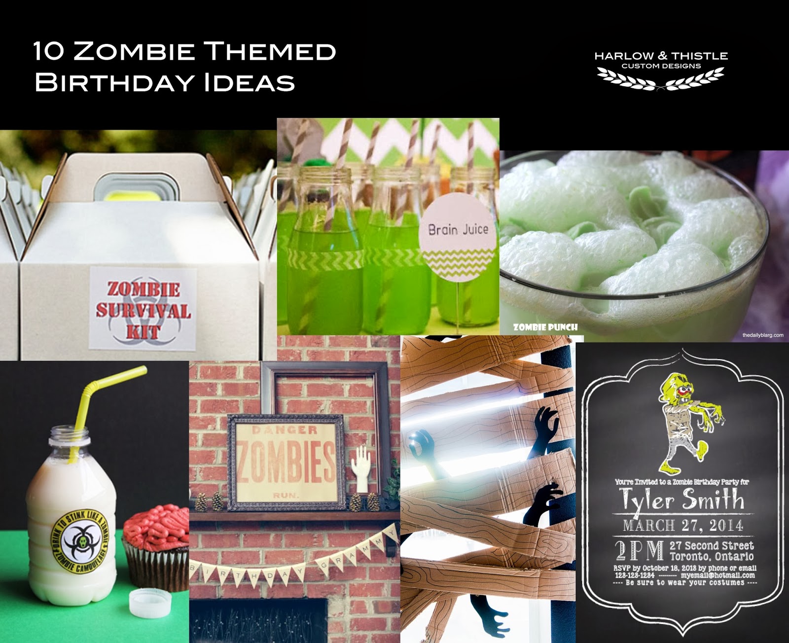 10 DIY  Zombie  Birthday  Ideas  Harlow Thistle Home 