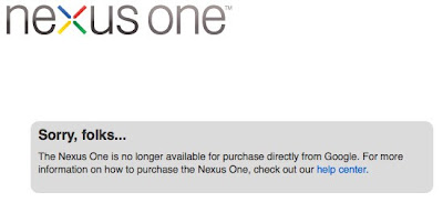 Google’s Nexus One supply is overquota