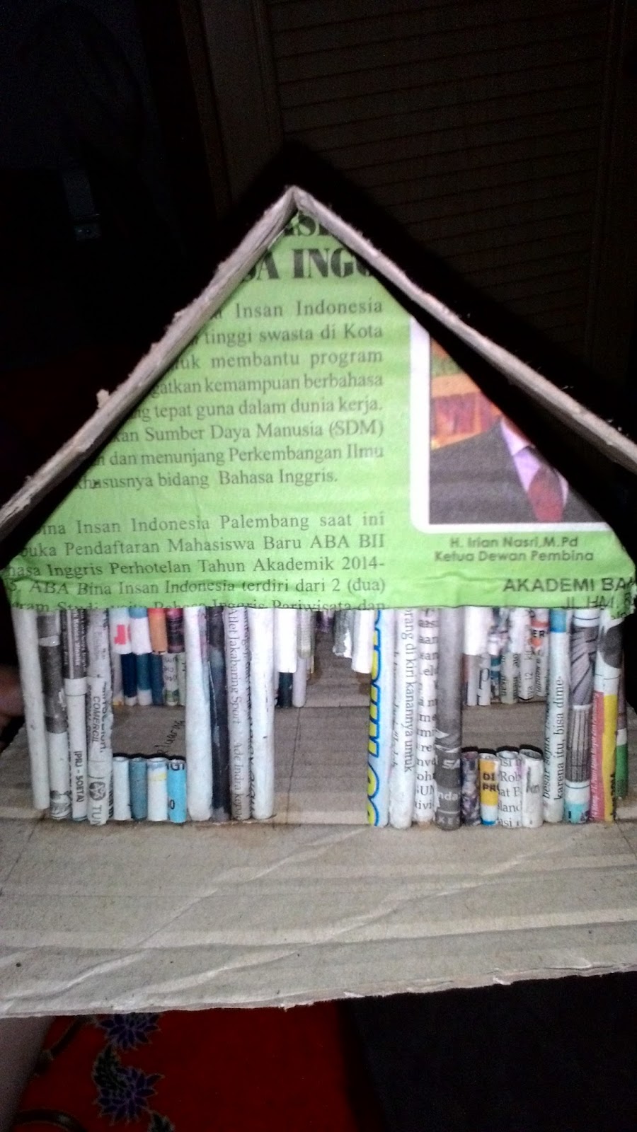 Mauliddya : Cara membuat rumah-rumahan dari koran