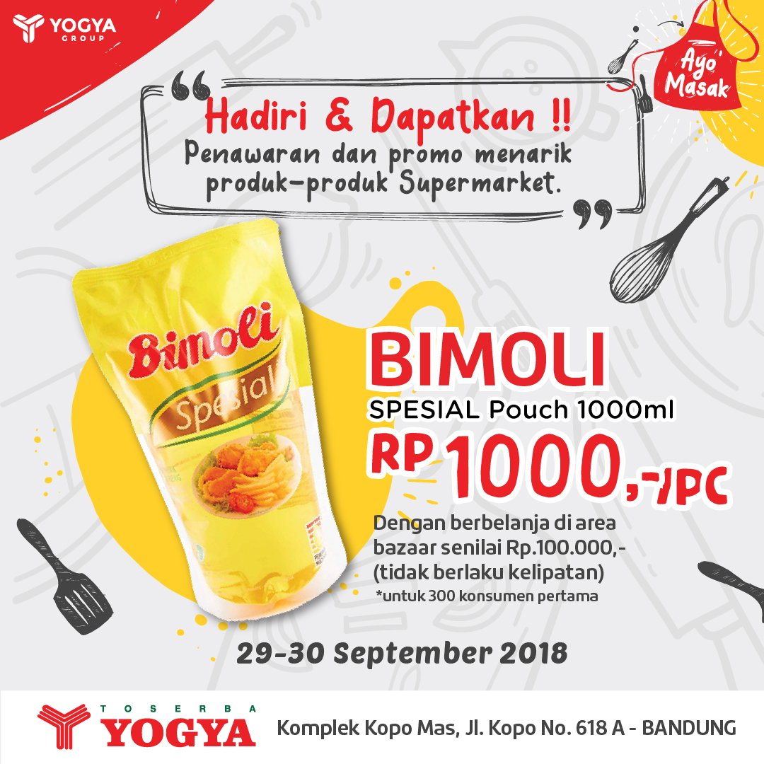 Yogya - Event Lomba Masak & Bimoli Spesial Cuma 1 Ribu (29 - 30 Sept 2018)