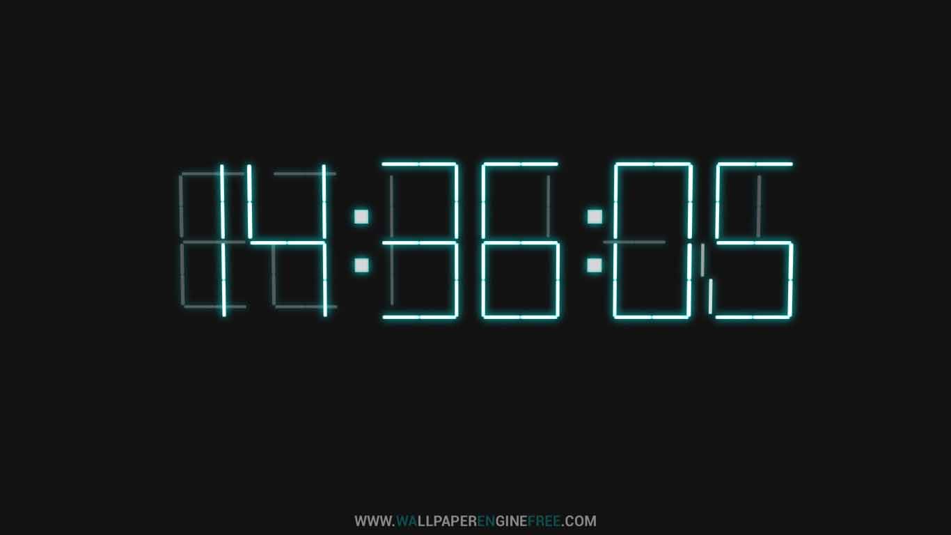 Downlaod 3D Digital Clock Wallpaper Engine Wallpaper Engine Free