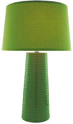 Lite Source LS-20830GRN Ashanti 1 Light Ceramic Table Lamp, Green With Fabric Shade