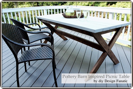 Pottery Barn DIY picnic table