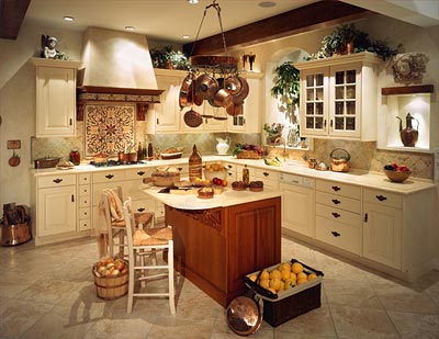 Country White Kitchen Cabinets