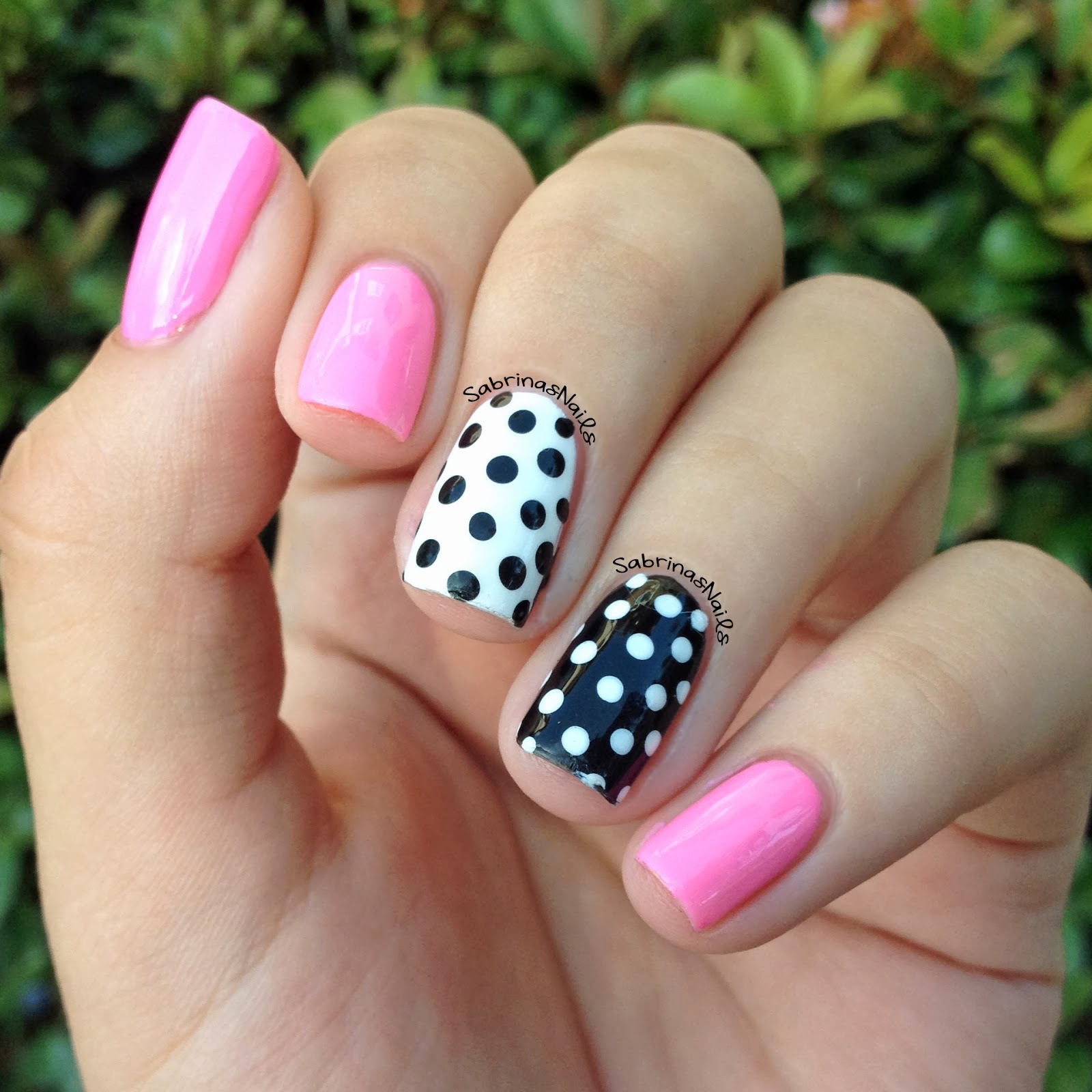 Nail Design with White Dots. Stock Photo - Image of nails, french: 47275908