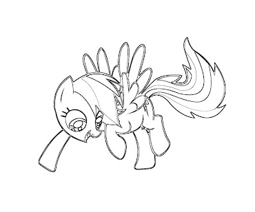 #5 Rainbow Dash Coloring Page