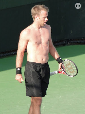 Robert Lindstedt Shirtless at Miami Open 2010