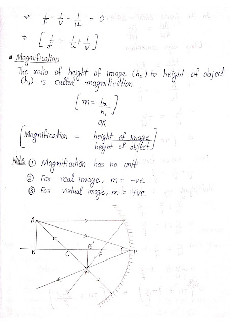 CBSE Class 10 Science Chapter 10 Light: Reflection and Refraction Notes