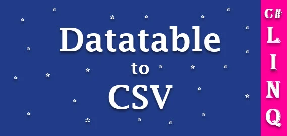 Export Datatable to CSV