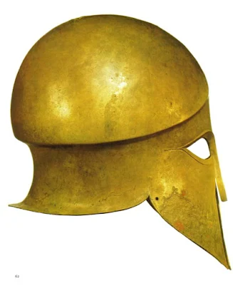 Greek corinthyan helmet bronze