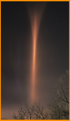 Mysterious Columns of Light Over Sigulda