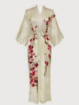 <br />Old Shanghai Women's Silk Kimono- Handpainted (Long)