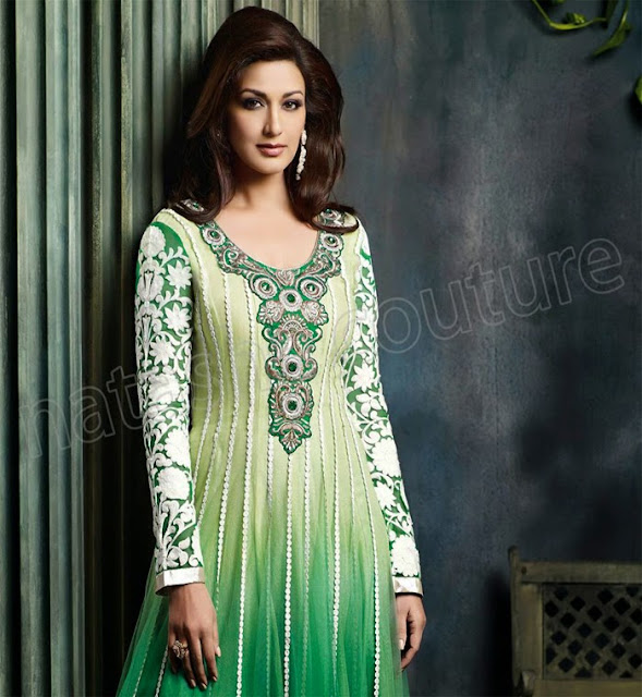 Sonali Bandre Original Anarkali Suits 2013-14 By Natasha Couture