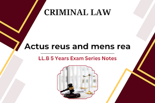 Actus reus and mens rea