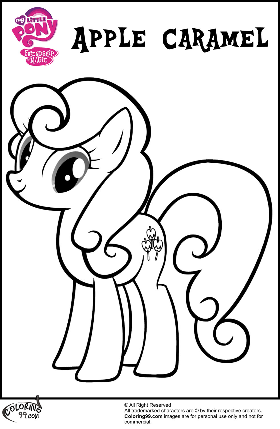 checking MLP category apple caramel coloring pages