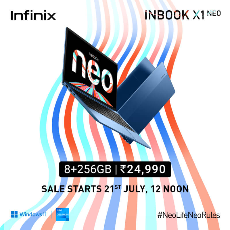 Infinix INBook X1 Neo launched with Intel Celeron N5100!