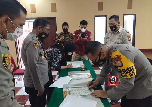 Polres Takalar, Gelar Penandatanganan Pakta Integritas Rekrutmen Personel Polri