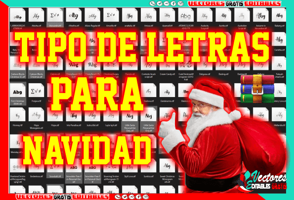 Fuentes de letras de navidad Tipografías gratis