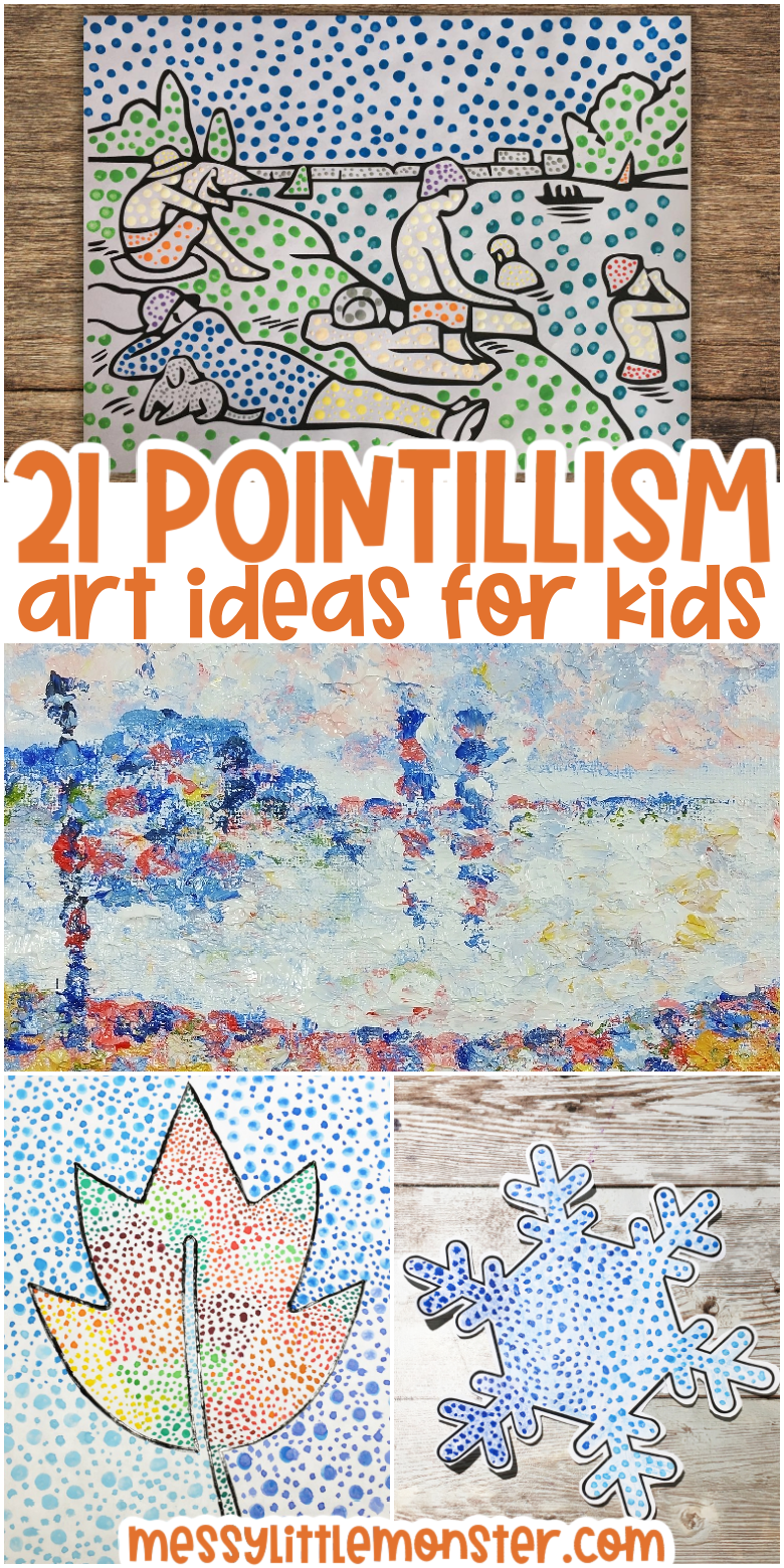 Finger Paint Pointillism - Craft Project Ideas