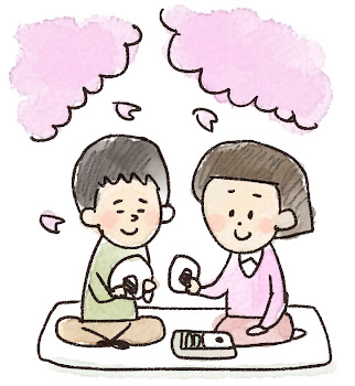 お花見のイラスト