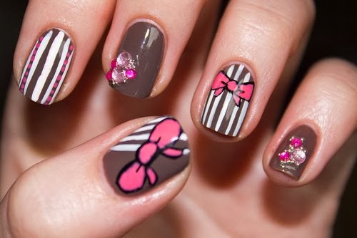 Imagens de Unhas Decoradas com Laços