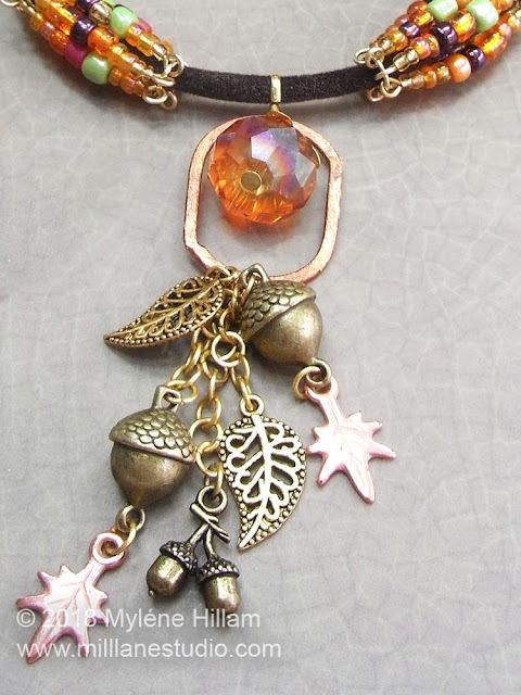 Acorns and autumn leaf dangles.