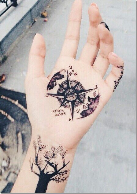 boussole_palm_tatouage