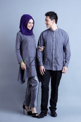 55 Model Baju Muslim Couple Zoya Gamis dan KoKo Terbaru 