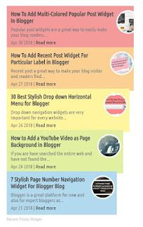 9 Best Recent Post Widget For Blogger Blog